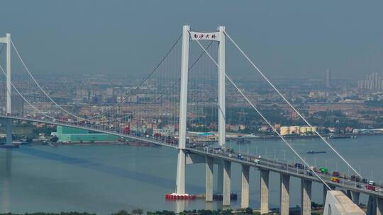 【正版4K素材】广州南沙大桥航拍视频