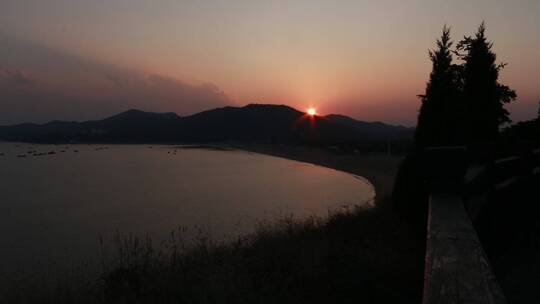 海边太阳落山