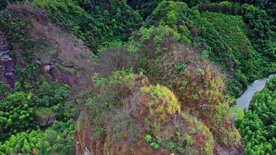 湖南邵阳崀山丹霞地貌航拍