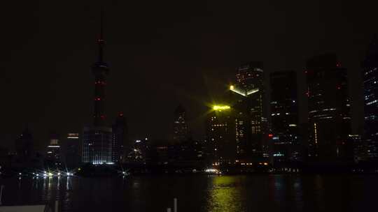 上海 外滩 空镜  城市  夜景   陆家嘴