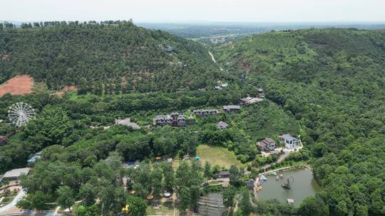 航拍湖南常德彭山景区4A景区