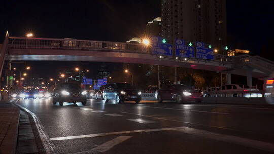 车流空镜 城市夜景车流视频素材模板下载