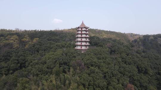 庐山东林寺4K航拍原素材1