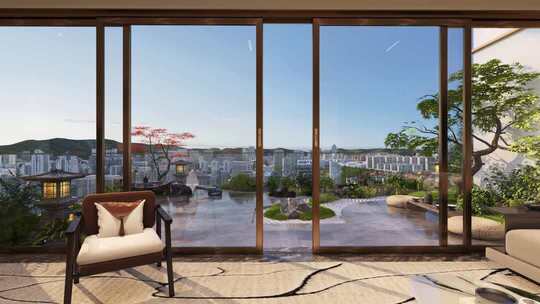 四代宅空中花园阳台景观漫游