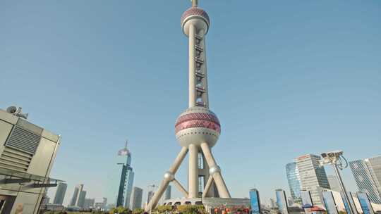 上海陆家嘴东方明珠城市空镜运镜视频素材模板下载