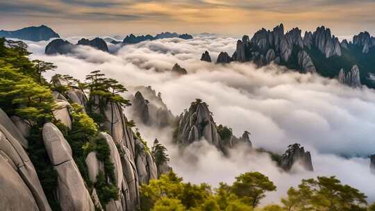 黄山云海壮丽全景