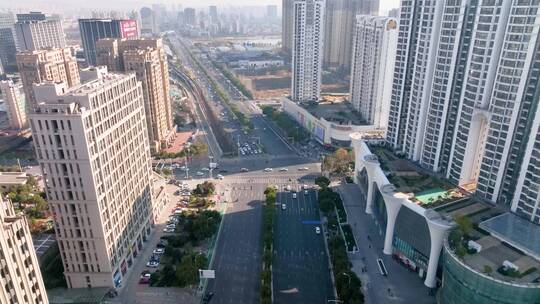 南京21世纪车流航拍