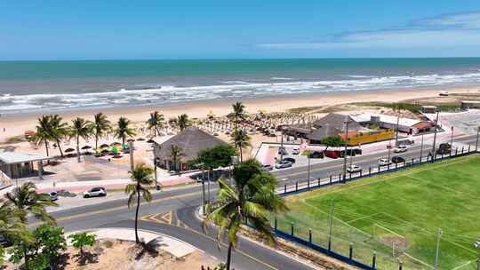 阿鲁阿纳海滩在Aracaju Sergipe巴西。旅游在巴西东北部。