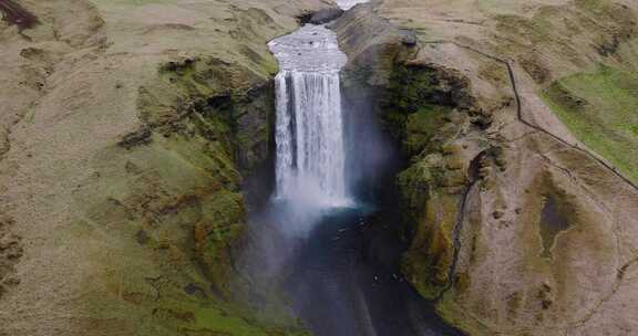 冰岛， Skogafoss，瀑布，流