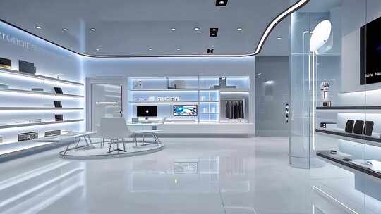 未来智能新潮展厅 室内空间科技专卖店装修