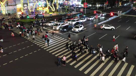 路口 人流 繁忙视频素材模板下载