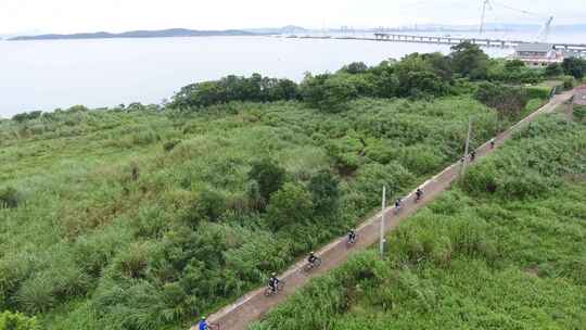 福建省厦门湾泉州市金门县金门岛风景航拍