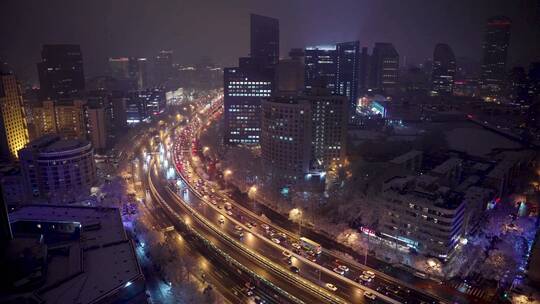 北京城市夜景 霄云路夜景