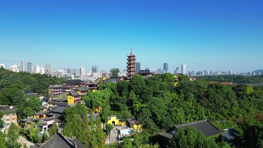 南京市古鸡鸣寺航拍风光