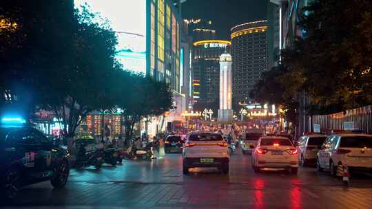 4K重庆城市街景夜景实拍