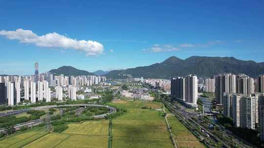 浙江温州新城区城市建设航拍
