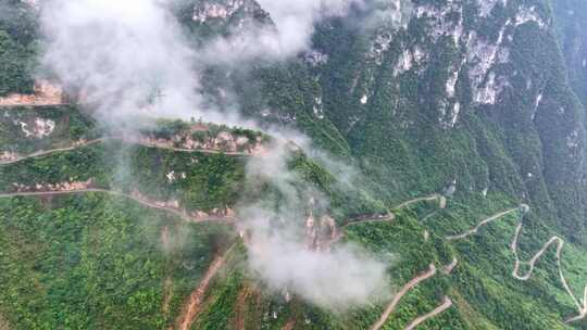 航拍重庆巫山下庄天路