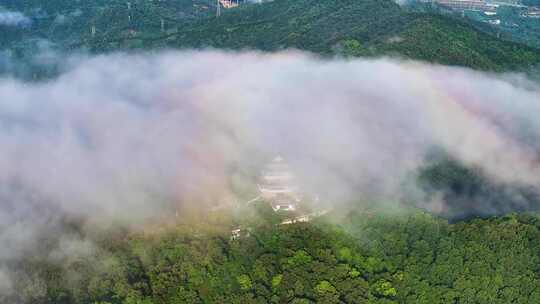 惠州高榜山挂榜阁云海航拍视频4K