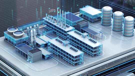 智慧科技工厂车间发电厂全息大数据沙盘