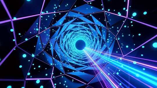 穿梭未来科技光线时空隧道4K