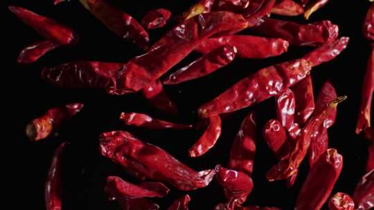 干辣椒微距特写画面