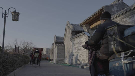 北京冬天胡同  北京人文空镜
