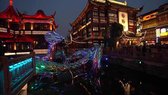 上海城隍庙九曲桥灯会夜景合集