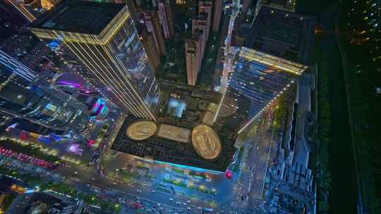 郑州正弘城晚霞夜景