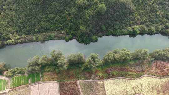 农业种植河流灌溉航拍