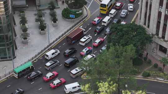 香港中环高架车流视频素材模板下载