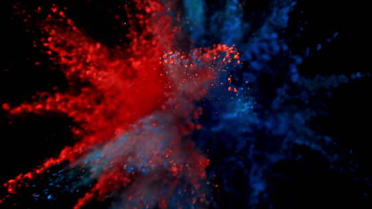 超级慢动作彩色粉末爆炸瞬间-2视频素材模板下载