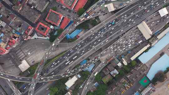 中国广东省广州市广清立交桥视频素材模板下载