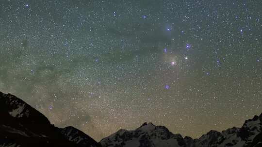 西藏南迦巴瓦峰雪山星空延时视频素材模板下载