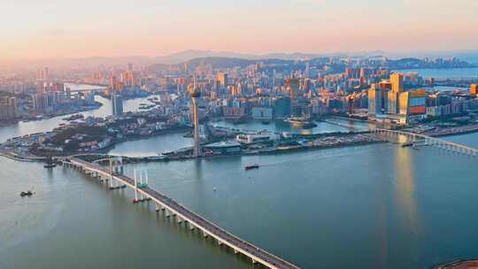 粤港澳大湾区澳门城市风光航拍