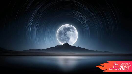 皎洁月光夜色温柔，静谧唯美意境深远