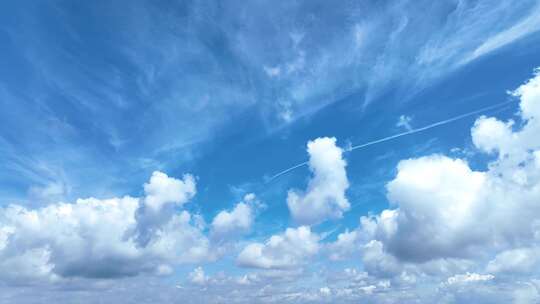 天空实拍视频蓝天白云延时夏天云朵唯美天空