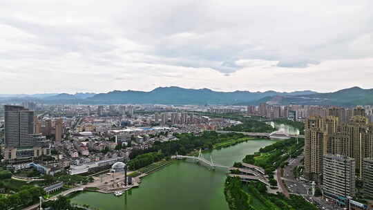 【合集】台州黄岩区永宁江风光航拍