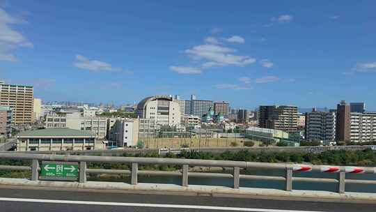 车窗外大阪市区风景 大阪港 0256