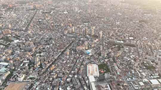 广东省东莞市大朗镇航拍城镇建筑风光