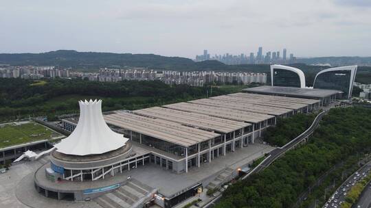 广西南宁城市风光地标建筑航拍