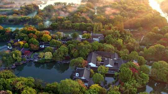 杭州西溪国家湿地公园航拍
