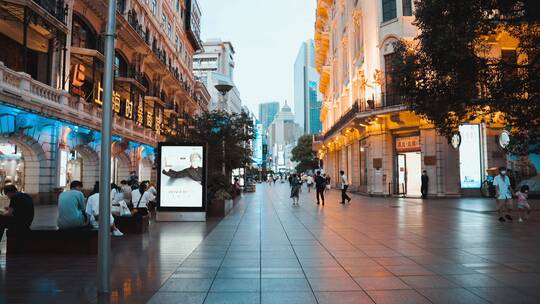 南京路步行街城市风光