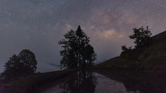 元阳梯田星空银河