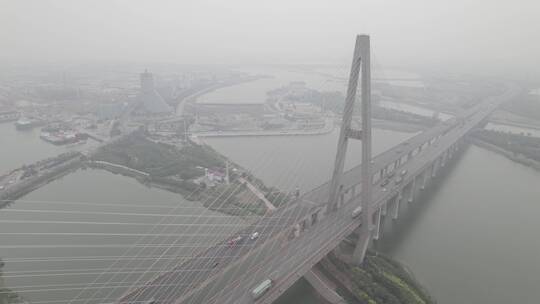 天津海河大桥侧俯视