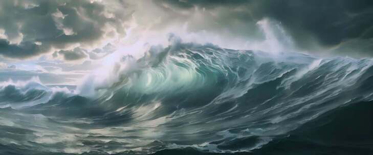 波涛汹涌的海浪