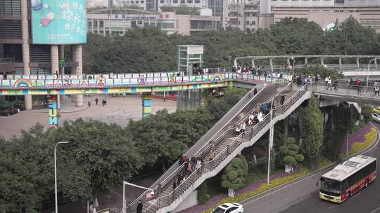 重庆市 渝北区红锦大道街景视频素材模板下载