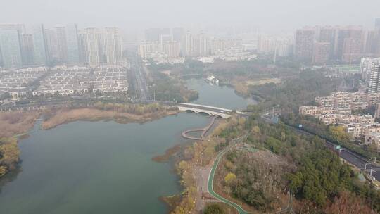 合肥翡翠湖城市实景航拍