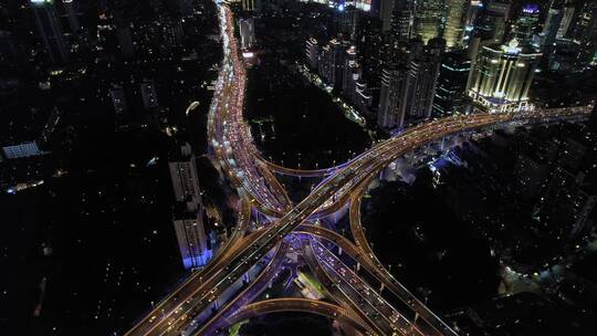上海南北高架路与延安路高架路立交桥