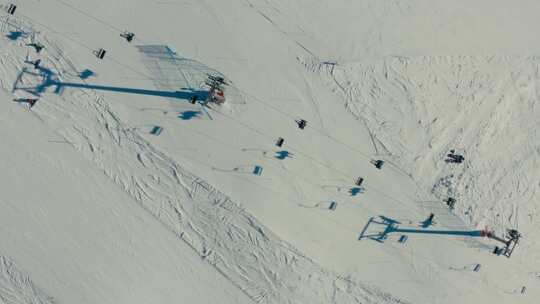滑雪，滑雪场，滑雪场，滑雪缆车