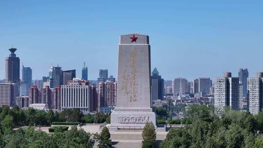济南英雄山革命烈士纪念塔航拍